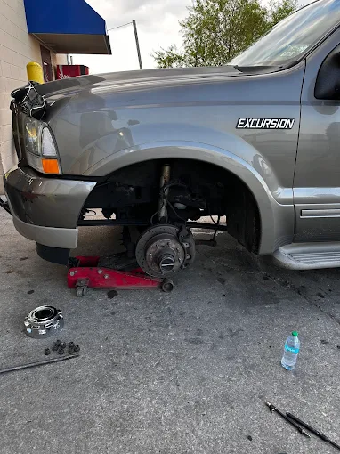 Brake service on a Ford Excursion
