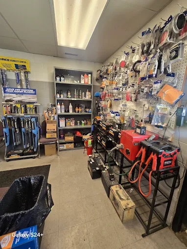 Parts and tools room inside the shop